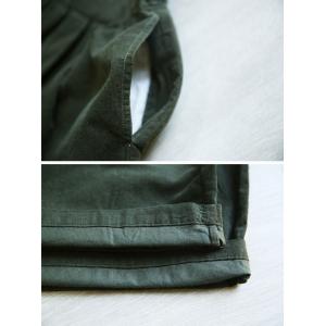 Blackish Green Wide Leg Corduroy Pants for Women