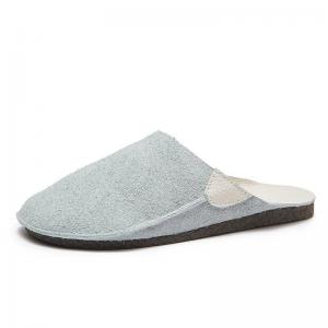 Suede Leather Plain Casual Flat Slippers