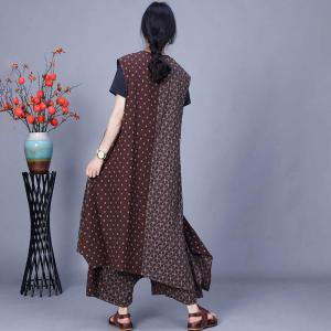 Long Asymmetrical Cardigan with Cotton Linen Pants