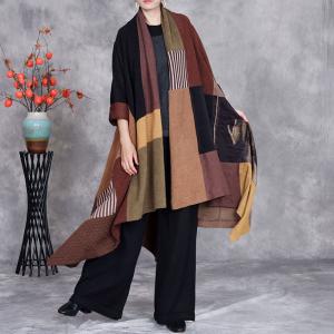 Knitting Asymmetrical Colorful Waterfall Cardigan