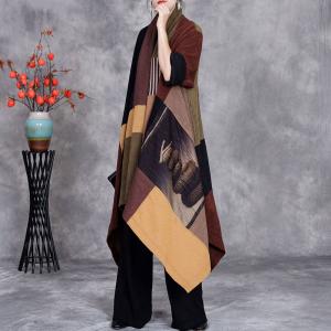 Knitting Asymmetrical Colorful Waterfall Cardigan