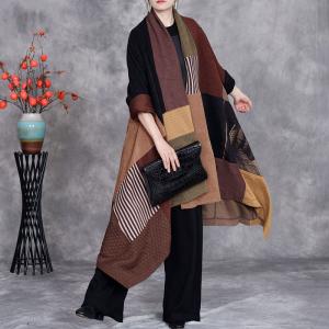 Knitting Asymmetrical Colorful Waterfall Cardigan