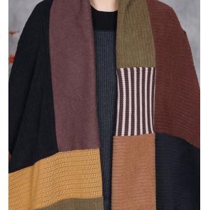 Knitting Asymmetrical Colorful Waterfall Cardigan