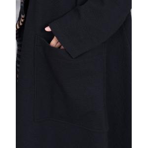 Wide Lapel Long Winter Black Coat