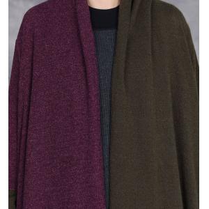 Asymmetrical Bi-Colored Plus Size Sweater Cardigan
