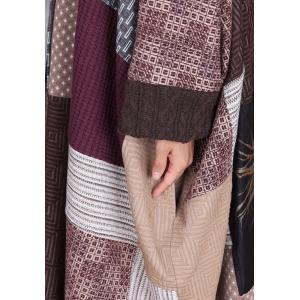 Colored Patterned Wide Lapel Large Designer Cape Coat