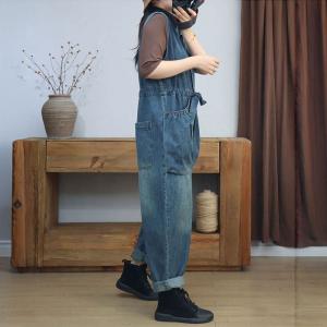 High Collar Tied Waist Sleeveless Jumpsuits