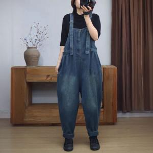 Stone Wash 90s Baggy Adjustable Straps Farm Overalls