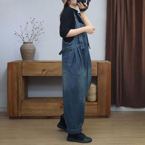 Stone Wash 90s Baggy Adjustable Straps Farm Overalls