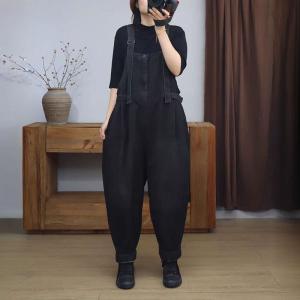 Stone Wash 90s Baggy Adjustable Straps Farm Overalls