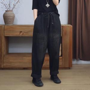 High Waist Straight Leg 90s Cargo Jeans