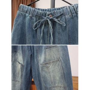 High Waist Straight Leg 90s Cargo Jeans