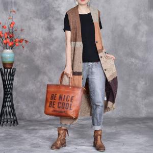 Multi-Colored Versatile Crochet Sleeveless Cardigan