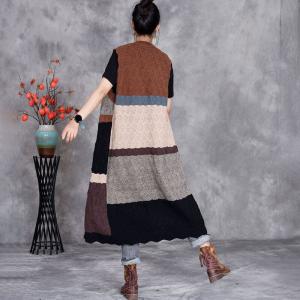 Multi-Colored Versatile Crochet Sleeveless Cardigan