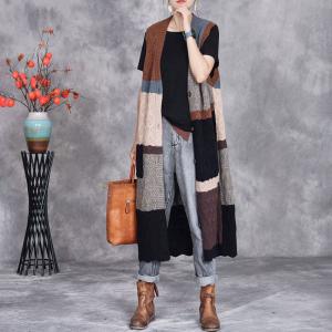 Multi-Colored Versatile Crochet Sleeveless Cardigan