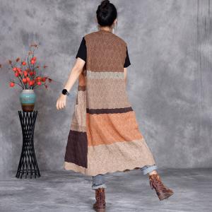 Multi-Colored Versatile Crochet Sleeveless Cardigan