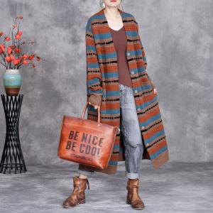 City Chic Knitting Striped Fair Isle Cardigan