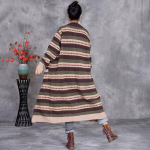 City Chic Knitting Striped Fair Isle Cardigan