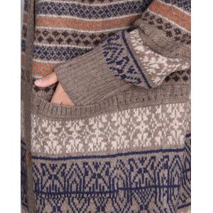 Folk Style Knitted Winter Fair Isle Cardigan