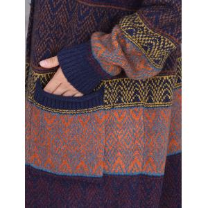 Oversized Knitted Multi-Colored Cardigan