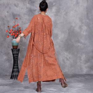Side Slit Tied Crochet Embroidery Coat