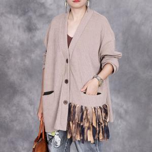 V-Neck Unique Tassels Short Cardigan
