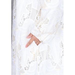Loose Beige Crochet Lace Tassel Boho Dress