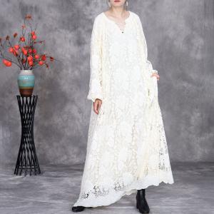 Bohemian Style Elegant Crochet Maxi Dress