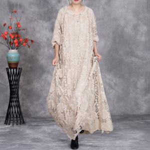 Bohemian Style Elegant Crochet Maxi Dress