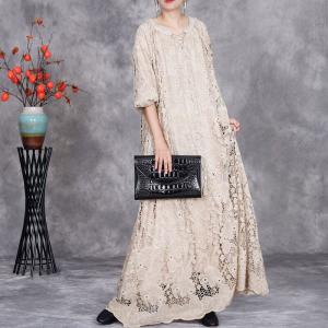 Bohemian Style Elegant Crochet Maxi Dress