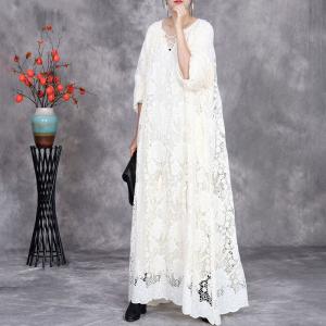 Bohemian Style Elegant Crochet Maxi Dress
