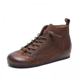 Handmade Cowhide Leather Ladies Martin Boots
