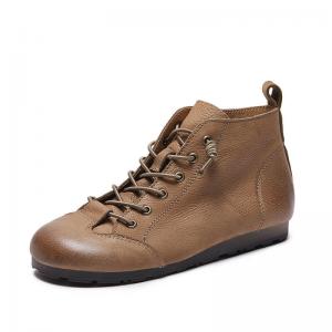 Handmade Cowhide Leather Ladies Martin Boots
