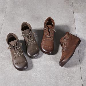 Fall Fashion Wide Toe Ankle Martin Boots