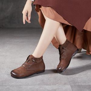 Fall Fashion Wide Toe Ankle Martin Boots