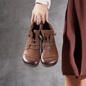 Fall Fashion Wide Toe Ankle Martin Boots
