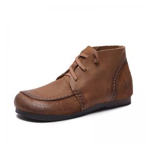 Casual Cozy Tied Womens Ankle Boots Low Heel