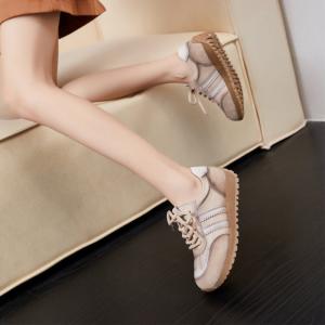 Leather Patchwork Tied Casual Agan Sneakers