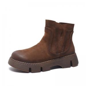 Chunky Heels Platform Chelsea Boots