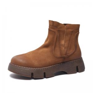 Chunky Heels Platform Chelsea Boots
