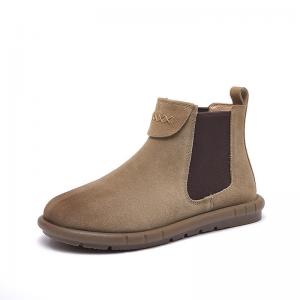 Comfy Suede Leather Flat Chelsea Boots