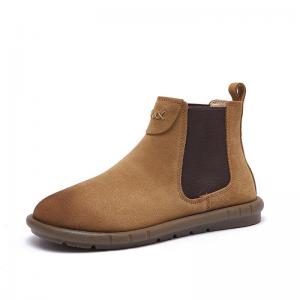 Comfy Suede Leather Flat Chelsea Boots