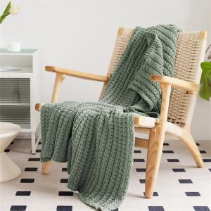 Boho Chic Plain Chunky Knit Blanket