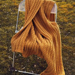 Boho Chic Plain Chunky Knit Blanket