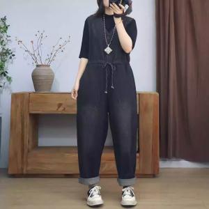 V-Neck Tied Waist Sleeveless Jumpsuits