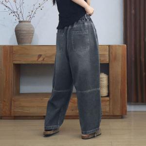 Versatile Baggy Straight Leg Dad Jeans for Lazy Days