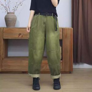 Hip Pockets Baggy High Rise Boyfriend Jeans