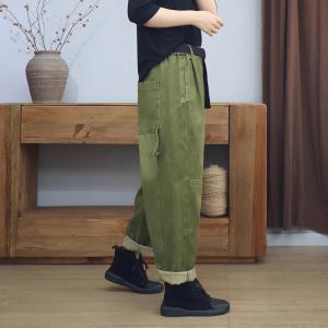Hip Pockets Baggy High Rise Boyfriend Jeans