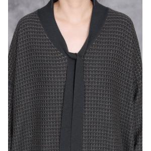 Neck Tie Loose Cashmere Midi Knitted Dress