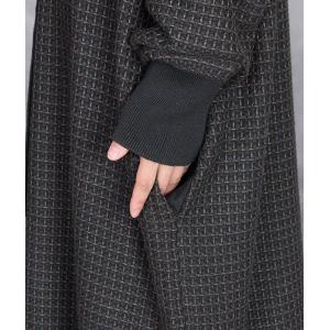 Neck Tie Loose Cashmere Midi Knitted Dress